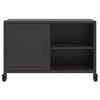 vidaXL TV-Schrank Schwarz 68x39x43,5 cm Stahl