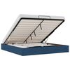 vidaXL Ottoman-Bett ohne Matratze Blau 160x200 cm Stoff