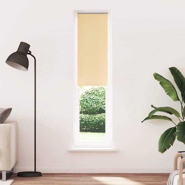 vidaXL Verdunkelungsrollo Beige 40x210cm Stoffbreite 35,7 cm Polyester
