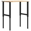 vidaXL Werkbank 80x60x(71,5-98) cm Massivholz Eiche
