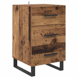 vidaXL Nachttisch Altholz 40 x 40 x 66 cm Holzwerkstoff