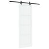 vidaXL Schiebet&uuml;r Wei&szlig; und Schwarz 83 x 232 cm Massives Kiefernholz
