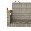 vidaXL Hängebank Grau 109x62x40 cm Poly Rattan
