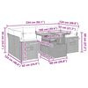 vidaXL 7-tlg. Garten-Sofagarnitur mit Kissen Beige Poly Rattan Akazie