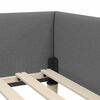vidaXL Eckbettgestell mit Kopfteil Dunkelgrau 90 x 190 cm Stoff