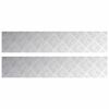 vidaXL Treppe Tritt 2 stk. 100 x 20 cm Silber Aluminium Rechtwinklig