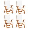 vidaXL 5-tlg. Garten-Essgruppe mit Kissen Massivholz Teak
