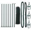 vidaXL Sechseckzaun mit Betonsockel 10 x 0,5 m PVC-beschichteter Stahl