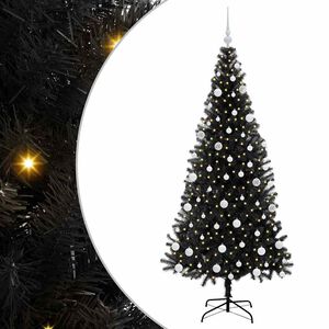 vidaXL Weihnachtsbaum Schwarz 180 cm PVC