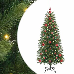 vidaXL K&uuml;nstlicher Weihnachtsbaum mit 150 LEDs Gr&uuml;n 120 cm PE und PVC