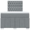 vidaXL Boxspringbett mit Matratze Hellgrau 120x190 cm Stoff