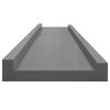 vidaXL Wandregale 2 Stk. Grau 100x9x3 cm