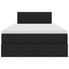 vidaXL Bett mit Stauraum und LED mit LED Schwarz 120 x 190 cm Stoff