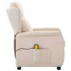 vidaXL Massagesessel mit Kissen Creme 93,5 x 67,5 x 101,5 cm Stoff