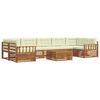 vidaXL Outdoor-Sofagarnitur 8 stk. Natur und Creme