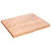 vidaXL Tischplatte Hellbraun 60x50x(2-4) cm Massivholz Eiche Behandelt