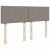 vidaXL Boxspringbett mit Matratze Taupe 160x200 cm Stoff