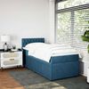 vidaXL Boxspringbett mit Matratze Blau 80x200 cm Samt