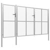 vidaXL Gartentor aus Stahl 400 x 150 cm Silber