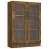 vidaXL Vitrinenschrank R&auml;uchereiche 82,5x30,5x115 cm Holzwerkstoff
