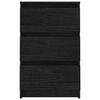 vidaXL Nachtschränke 2 Stk. Schwarz 40x29,5x64 cm Massivholz Kiefer
