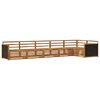vidaXL Outdoor-Sofagarnitur 6 pcs Natur 406 x 168,5 x 73 cm