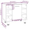 vidaXL Badschrank Grau Sonoma 60x32x53,5 cm Holzwerkstoff