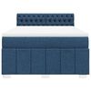 vidaXL Boxspringbett mit Matratze Blau 140x190 cm Stoff