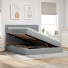 vidaXL Bett mit Stauraum und LED Hellgrau 180 x 200 cm Polyester