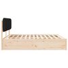 vidaXL Bettgestell mit gepolstertem Kopfteil Schwarz 200 x 200 cm
