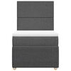 vidaXL Boxspringbett mit Matratze Dunkelgrau 100x200 cm Stoff