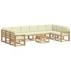 vidaXL Outdoor-Sofagarnitur 11 stk. Wei&szlig; und Creme