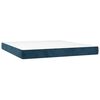 vidaXL Boxspringbett mit Matratze Dunkelblau 200x200 cm Samt