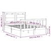 vidaXL Massivholzbett mit Kopfteil Wei&szlig;
