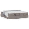 vidaXL Ottoman-Bett mit Matratzen Taupe 180x200 cm Stoff