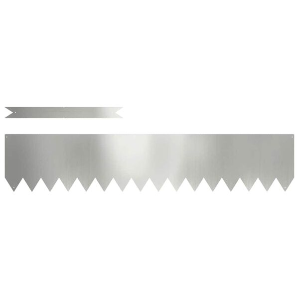 vidaXL Raseneinfassung 10 pcs Silber 100 x 0,05 x 20 cm