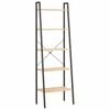 vidaXL Standregal 5 B&ouml;den Hellbraun und Schwarz 56x35x174 cm