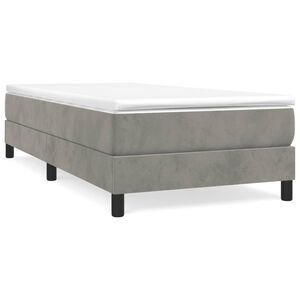vidaXL Boxspringbettgestell Hellgrau 90x190 cm Samt