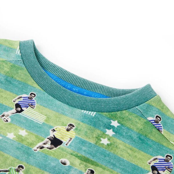 Kinder-Sweatshirt Hellgr&uuml;n Melange 116