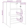 vidaXL Wandschrank 2 pcs Altholz 69,5 x 34 x 90 cm Holzwerkstoff