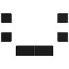 vidaXL TV-Schrankset 6 pcs Schwarz Eichen-Optik Holzwerkstoff