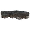 vidaXL Gartensofa-set 13 stk. Grau Poly-Rattan