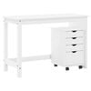 vidaXL Schreibtischschrank-Set 2 stk. Wei&szlig; Massives Kiefernholz