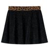 Kinderrock mit Bund in Leopardenmuster Schwarz 140