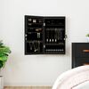 vidaXL Spiegel-Schmuckschrank mit LED-Beleuchtung Wandmontage Schwarz