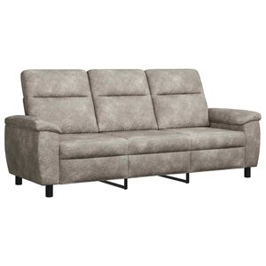vidaXL Sofa Hellgrau 214 x 90 x 95 cm Kunstwildleder