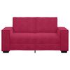 vidaXL 2-Sitzer-Sofa Weinrot 120 cm Samt
