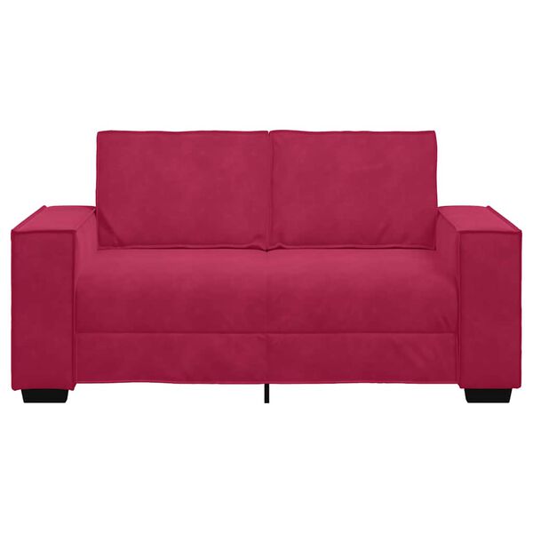 vidaXL 2-Sitzer-Sofa Weinrot 120 cm Samt