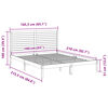 vidaXL Massivholzbett Extra Lang ohne Matratze 160x210 cm