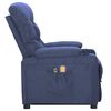 vidaXL Massagesessel mit Aufstehhilfe Blau Stoff